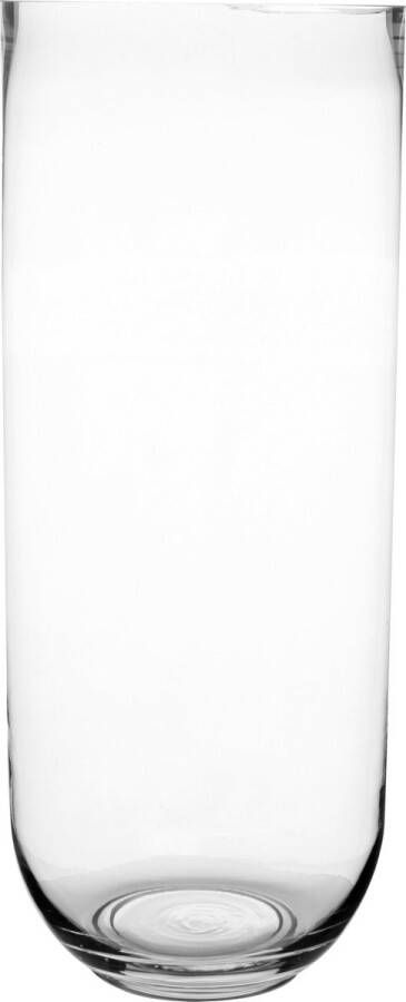 Atmosphera bloemenvaas Rennes Cilinder model transparant bubbel glas H50 x D20 cm