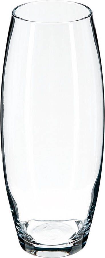 Atmosphera bloemenvaas Rochelle Ovaal model transparant glas H26 x D11 cm