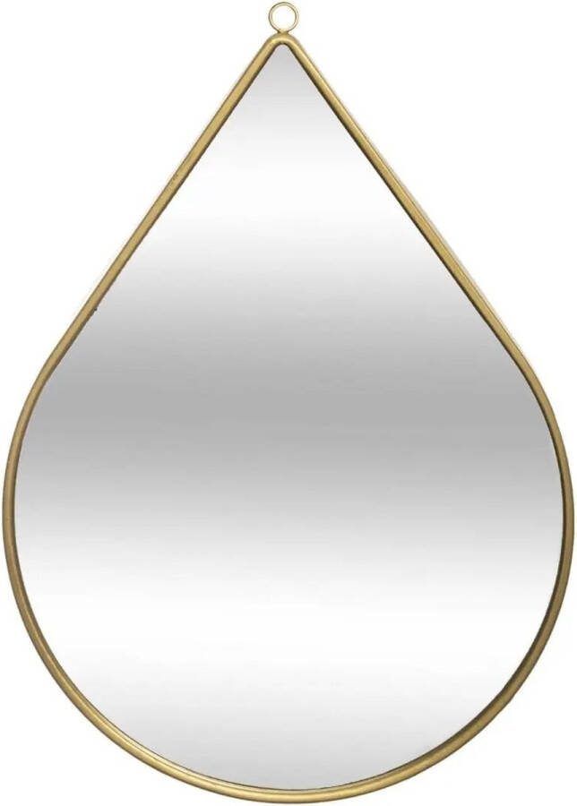 Atmosphera Créateur d'intérieur Metalen spiegel goud Druppelvormig 21X29 cm