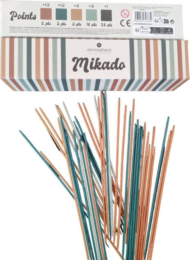 Atmosphera Créateur d'intérieur Mikado Bamboe papier moderne zachte kleuren 20cm reisspel