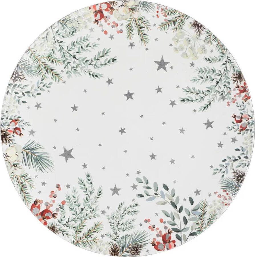 Atmosphera Créateur d'intérieur Schuim kerstboom motief onderzetter Ø 33 cm