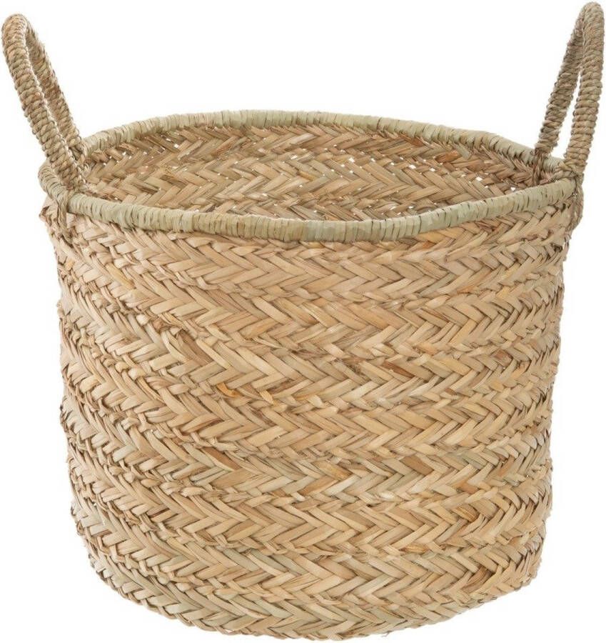 Atmosphera Decoratieve mand met handvatten Ø 37 x 28 cm zeegras