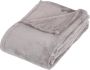 Atmosphera Fleece deken fleeceplaid grijs 125 x 150 cm polyester Bankdeken Fleece deken Fleece plaid - Thumbnail 2