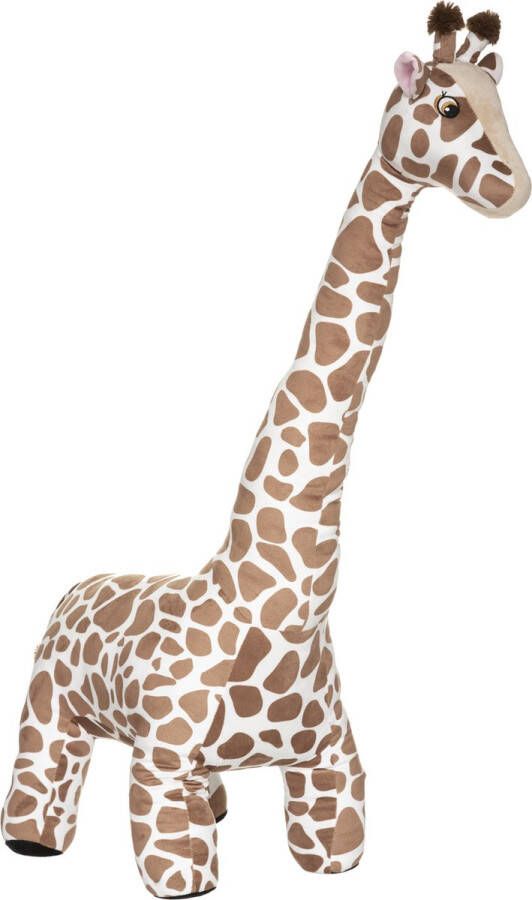 Atmosphera Giraffe knuffel van zachte pluche gevlekt patroon 100 cm Extra groot Knuffeldier