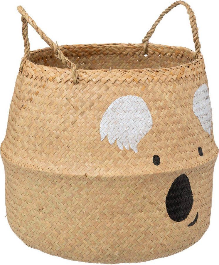 Atmosphera Kids Opbergmand Koala uit riet Ø37x38cm Beige