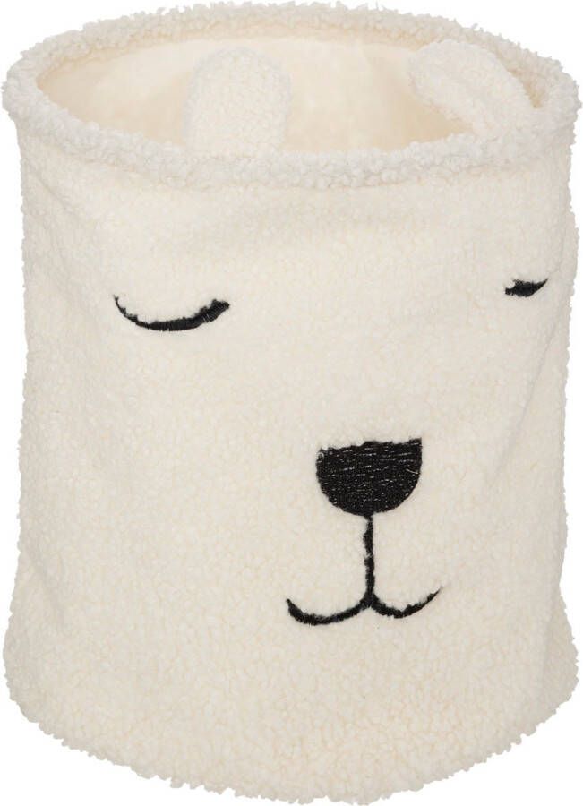 Atmosphera Kids Opbergmand Speelgoedtas Teddy D35 Opbergtas -Wit