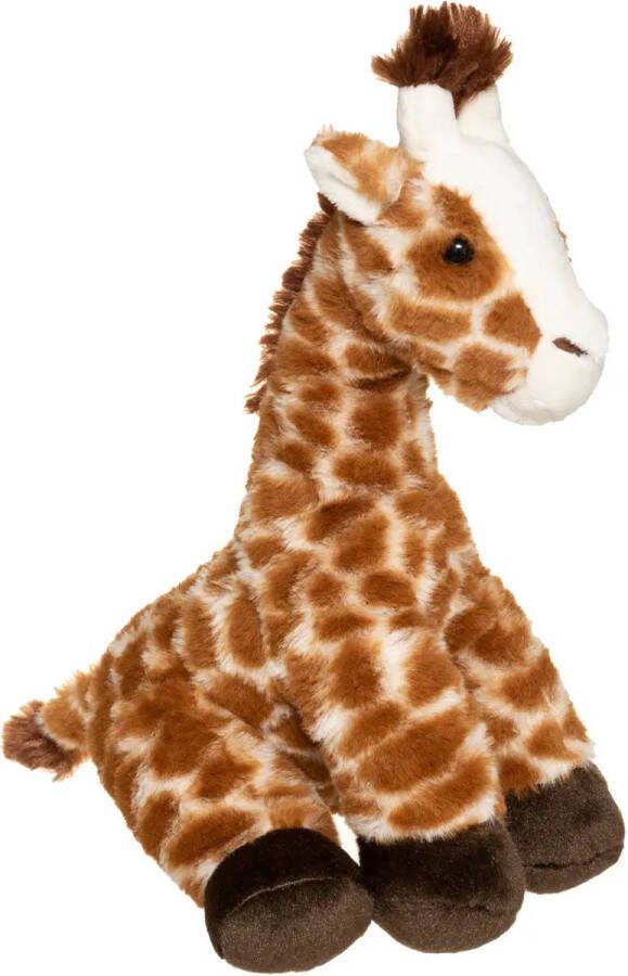 Atmosphera Knuffeldier Giraffe Carmen zachte pluche stof wilde dieren knuffels bruin 32 cm Knuffeldier