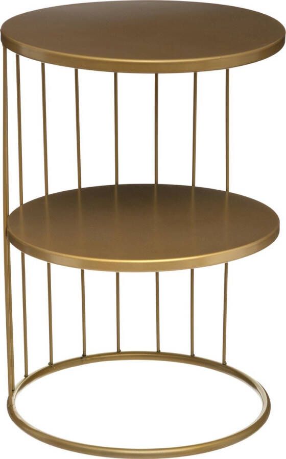 Atmosphera Kobu design bijzettafel goud Tafel Salontafel L. 36 x B. 36 x H. 52 cm (Moederdag tip)