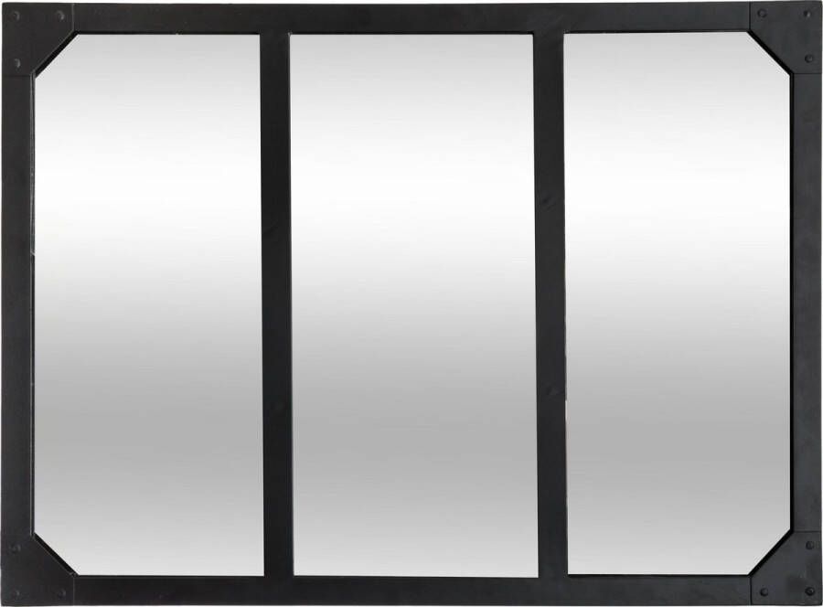 Atmosphera Lola spiegel metaal zwart Wandspiegel 54 x 74 cm