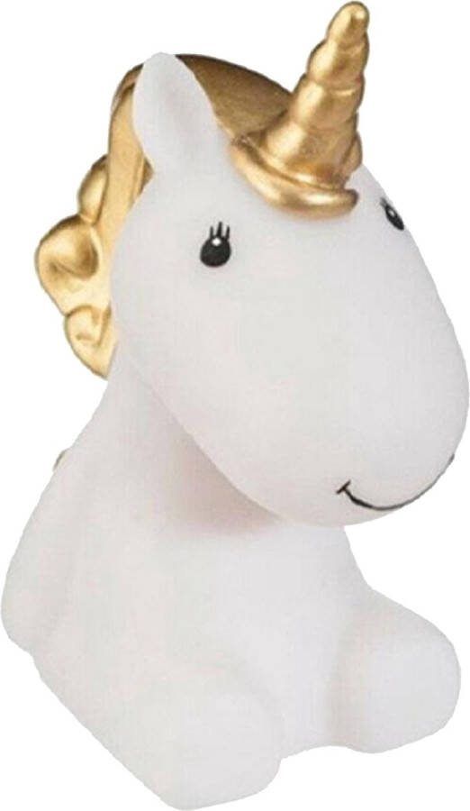 Atmosphera Nachtlampje LED Unicorn goud kunststof 12 x 7 x 13.5 cm kinderkamer