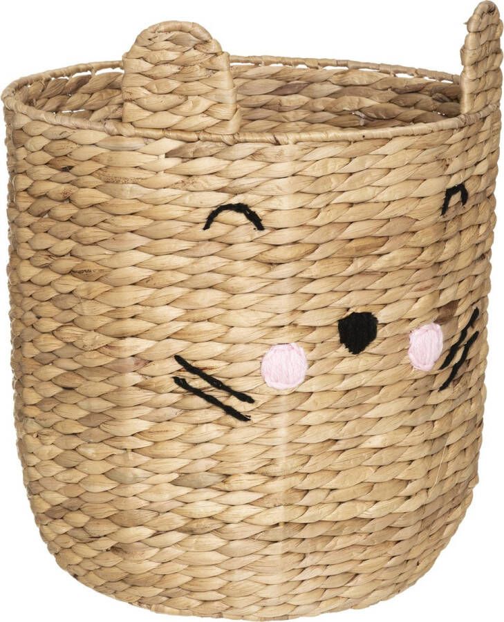 Atmosphera Opberger natuur met oren XL Hyacinth Speelgoedopberger Mand 35 X H42 cm