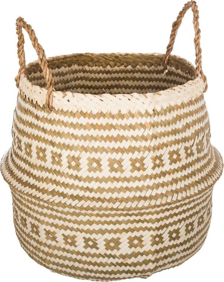 Atmosphera Opbergmand Brendan rond riet D35 x H40 cm decoratie mand