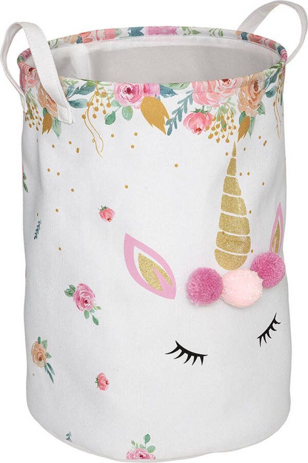 Atmosphera Opbergmand unicorn groot polyester kinderkamer D35 x H50 cm Opbergkisten