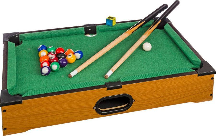 Atmosphera Speelgoed pooltafel biljarttafel voor op de tafel 51 x 31 cm kinderen volwassenen