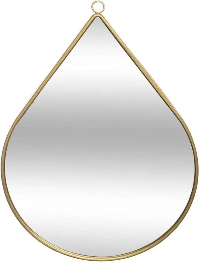 Atmosphera Spiegel wandspiegel druppel 39 x 28 cm metaal goud Woondecoratie accessoires