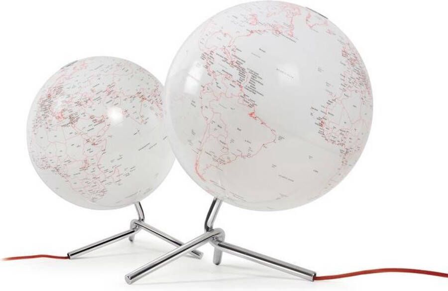 Atmosphere globe Nodo 30cm diameter met verlichting wit rood NR-0331NONO-GB