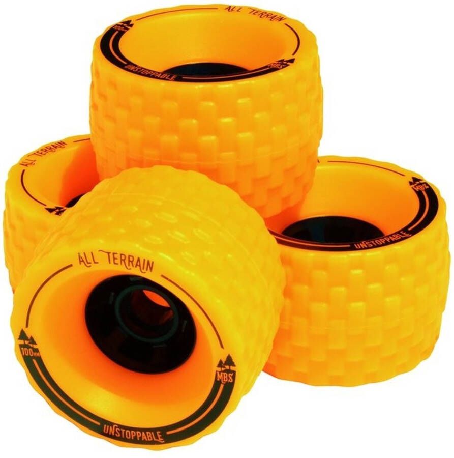 Atom MBS all terrain wheels 100mm oranje