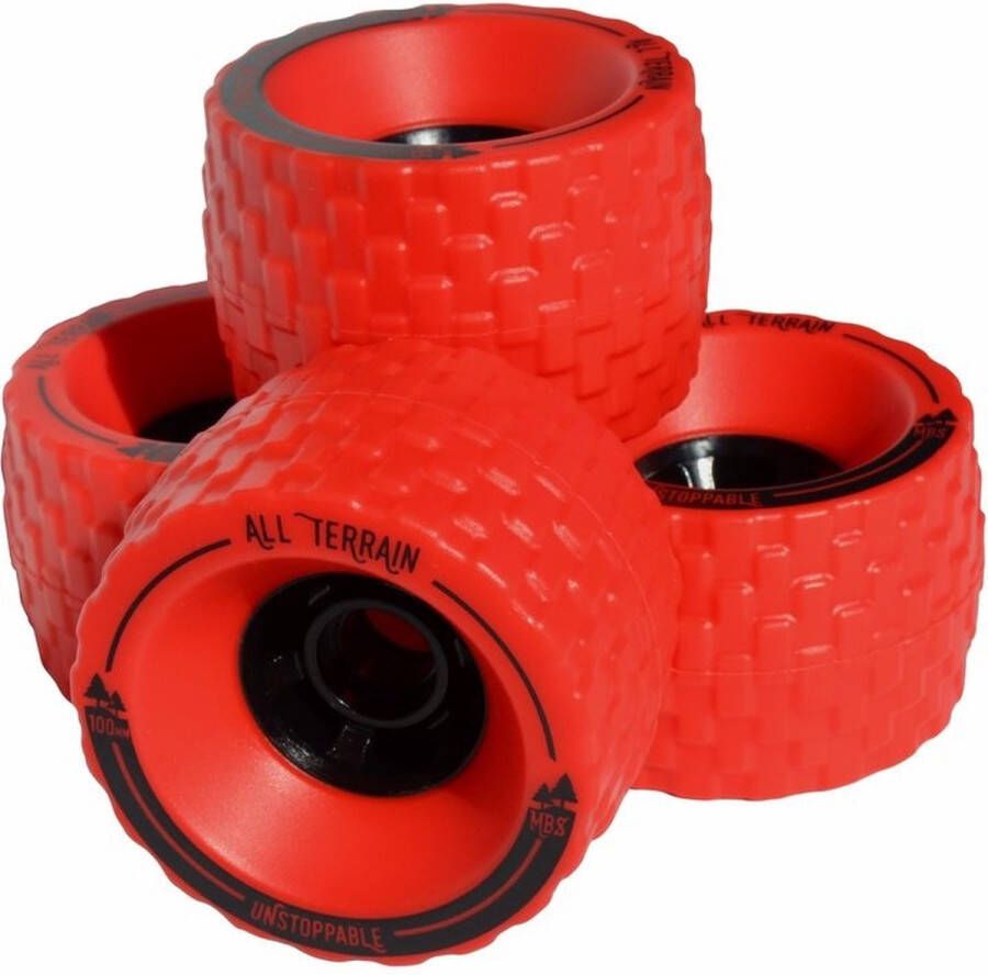 Atom MBS all terrain wheels 100mm rood