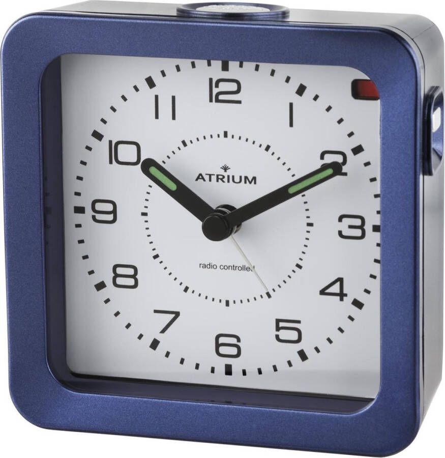 Atrium Wekker Analoog Radiogestuurd Alarm Blauw Licht Verlichte wijzers Opbouwend Alarmsignaal Snooze Duidelijk Quartz uurwerk A660-5