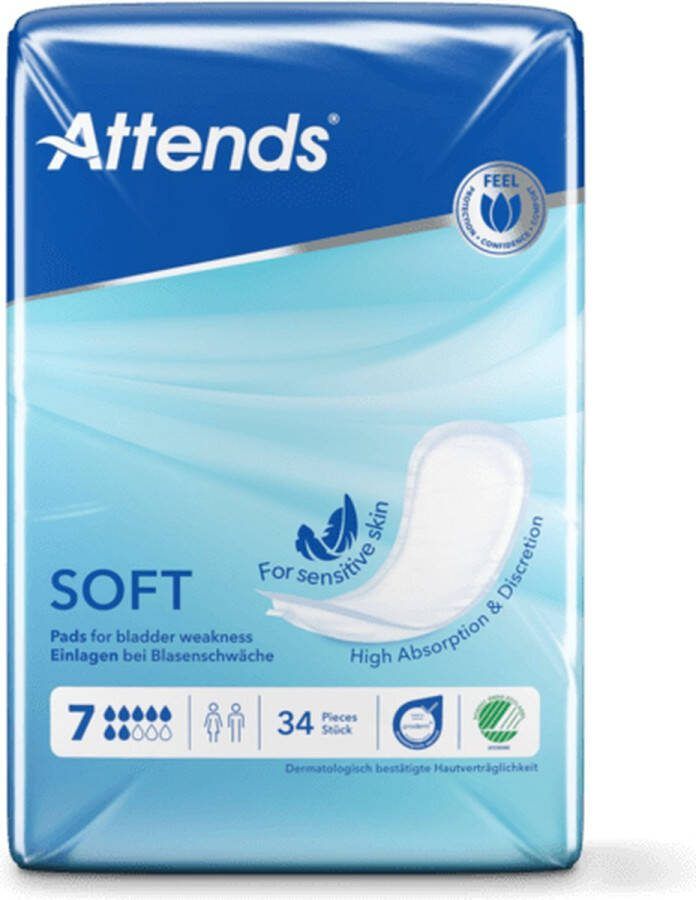 Attends Soft 7 Incontinentie inlegger Maandverband
