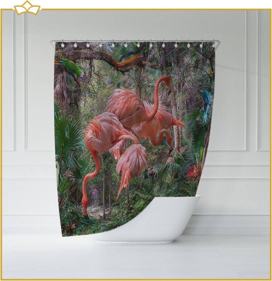 Attrezzo Douchegordijn Flamingo 180x180 cm