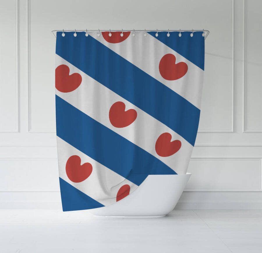 Attrezzo Douchegordijn Friese Vlag 150x180 cm