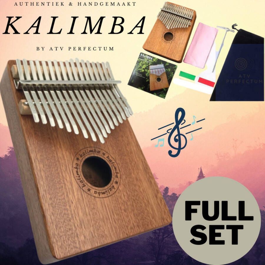 Merkloos ATV PERFECTUM Kalimba Set Duimpiano Speelgoedinstrument