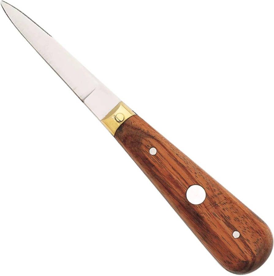 Au Nain Professionele Oestermes Lancette Roestvrij Staal Palissanderhout 16 5 cm