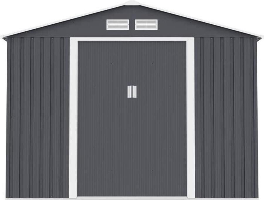 Aucune 6.3m² metalen tuinschuur ankerkit inbegrepen