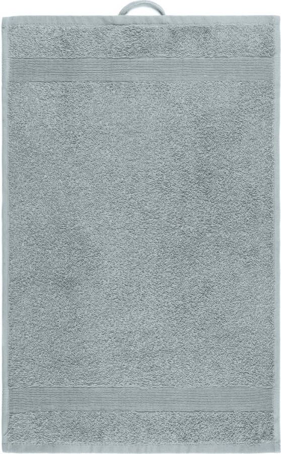 Aude by Mistral Home Set van 2 gastendoekjes 100% katoen 2x 30x50 cm Lichtgrijs
