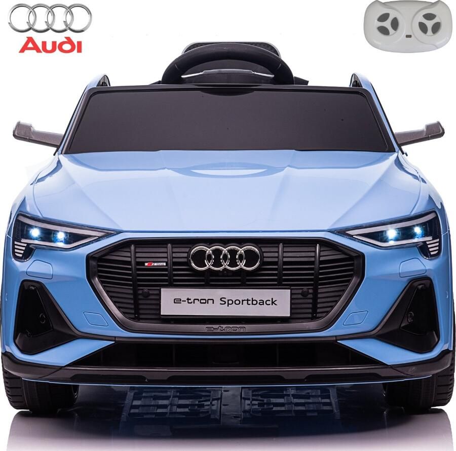 Audi E-tron Sportback Elektrische Kinderauto Blauw Met Afstandsbediening Accuvoertuigen