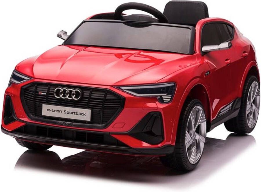 Audi e-tron 12 volt elektrische kinderauto met rubberen banden leder zitje en meer! | Elektrische Kinderauto | Met afstandsbediening
