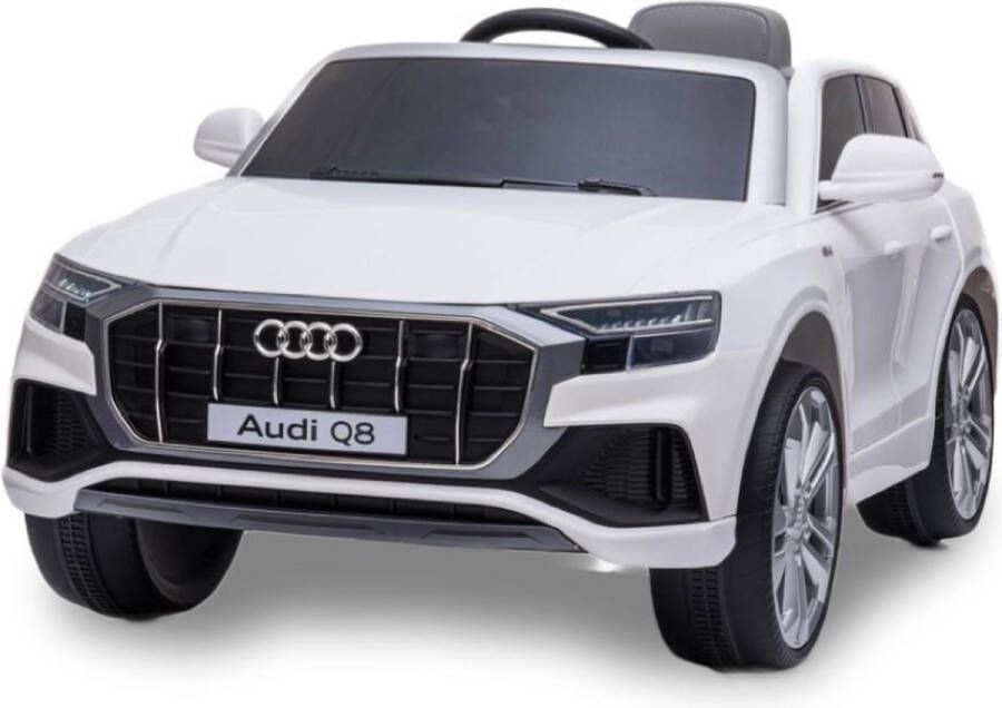 Audi Q8 Elektrische Kinderauto – 12V – 35cm Zit Hoogte – Kunstlederen stoel – Afstandsbediening – Extra Functies – Wit