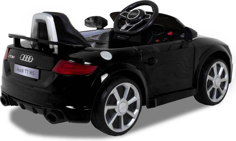 Audi TT RS Elektrische Kinderauto – 12V – 35cm Zit Hoogte – 1-6 Jaar – Afstandsbediening – Extra Functies – Zwart