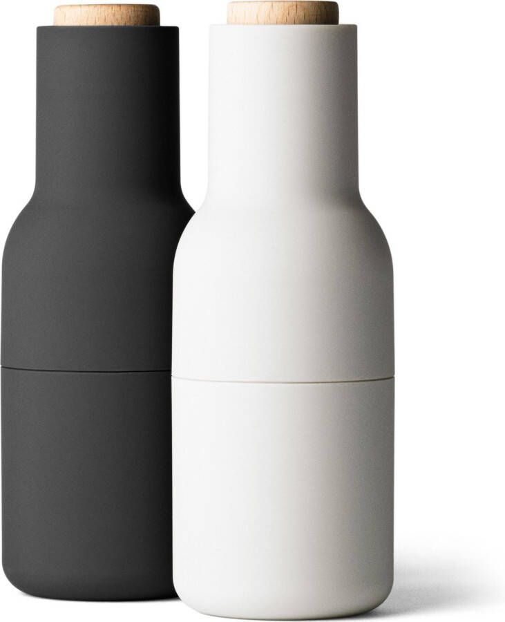 Audo Copenhagen Bottle Grinder Peper- En Zoutmolen Ash Carbon Beuken