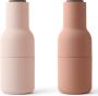 Audo Copenhagen Menu Bottle Grinder Peper- en Zoutmolen Nude (Roze) Walnoot Set van 2 - Thumbnail 1