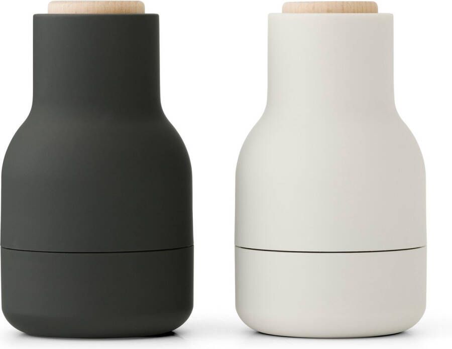 Audo Copenhagen Bottle Grinder Small Peper- En Zoutmolen Set 2 Ash Carbon