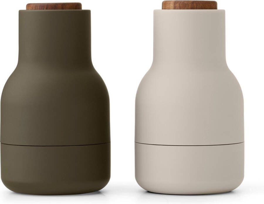 Audo Copenhagen Bottle Grinder Small Peper- En Zoutmolen Set 2 Green Beige