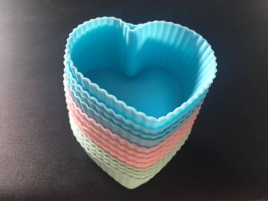 Audrey Trading Siliconen Cupcake Vormpjes 12 stuks Muffin Vormpjes Multicolor