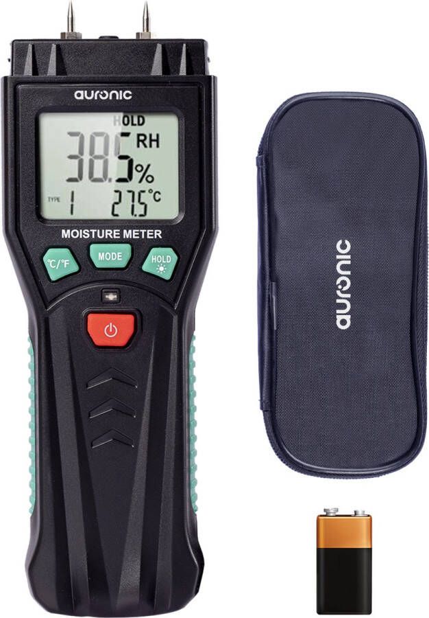 Auronic Digitale Hygrometer Vochtmeter en Temperatuur Zwart