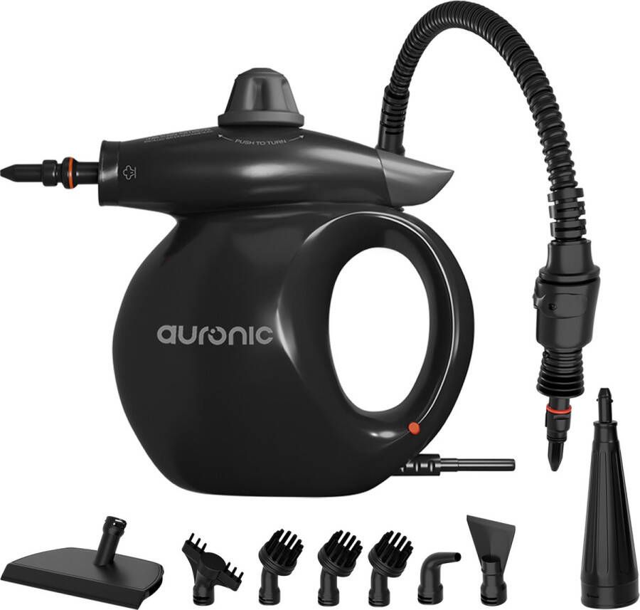 Auronic Handstoomreiniger Stoomreiniger Multifunctionele Handstomer Stoomreiniger 1000W Zwart Incl. Opbergzak
