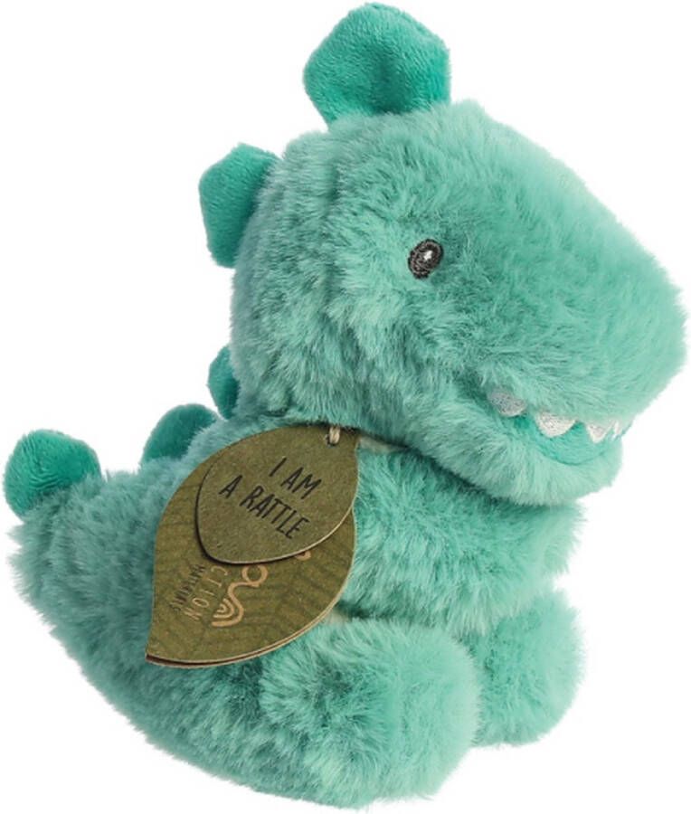 Aurora Draak Ryker ebba Baby Eco Knuffels Groen Turqoise Speciaal voor Baby's Rammelaar Dragon 15 cm