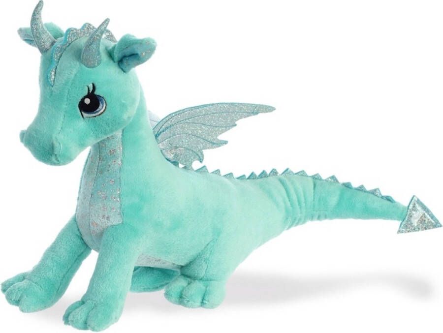 Aurora Pluche groene draak draken knuffel van 30 cm kinder speelgoed dieren knuffels
