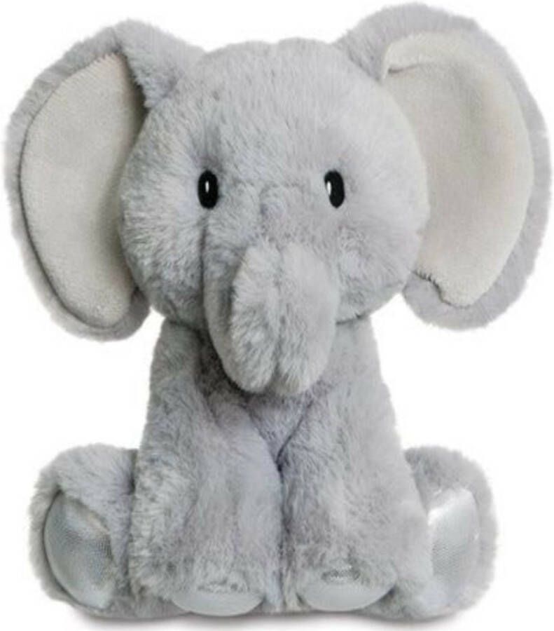 Aurora Pluche knuffeldier olifant grijs 20 cm safari dieren thema Knuffeldier