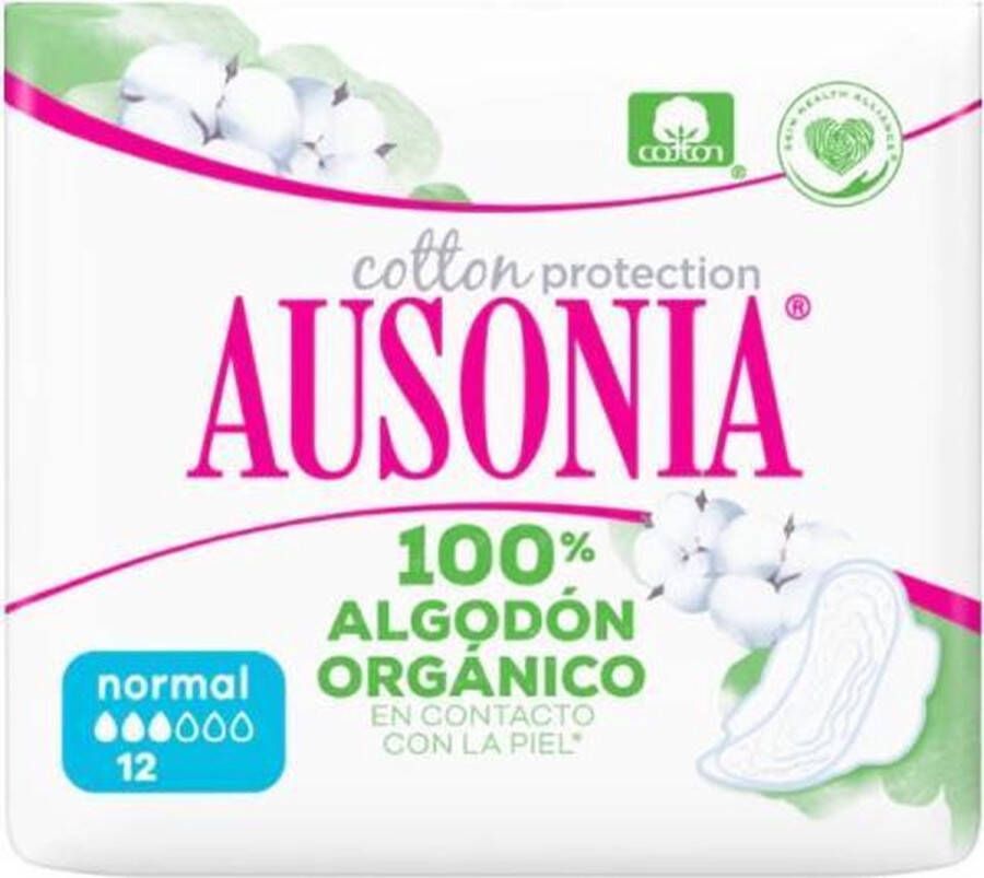 Ausonia Normaal Maandverband met vleugels Organic (12 uds)