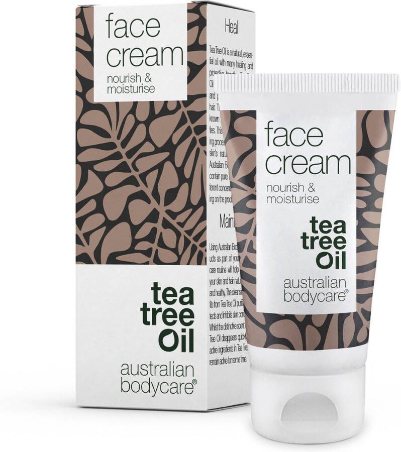 Australian Bodycare Face Cream 50 ml Vochtinbrengende gezichtscrème perfect bij rode vlekjes onzuiverheden puistjes en mee-eters Geschikt voor een vette acne-gevoelige huid Met 100% natuurlijke Tea Tree Olie van hoge kwaliteit