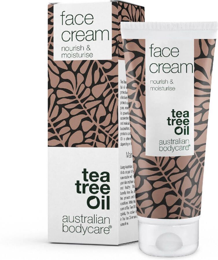 Australian Bodycare Gezichtscrème 100ml Vochtinbrengende Gezichtscrème perfect voor vlekjes puistjes en een vette acne-gevoelige huid. Met 100% pure Tea Tree Olie van hoge kwaliteit (goedgekeurd door farmaceuten)