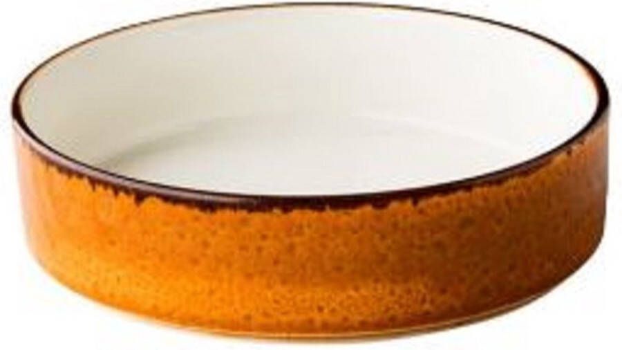 Authentic Jersey bord diep opst. rand stapelbaar oranje18cm