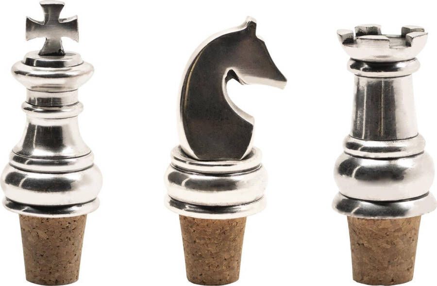 Authentic Models Flessenstoppen Set 'Schaakstukken' Chess Bottle Stopper Set