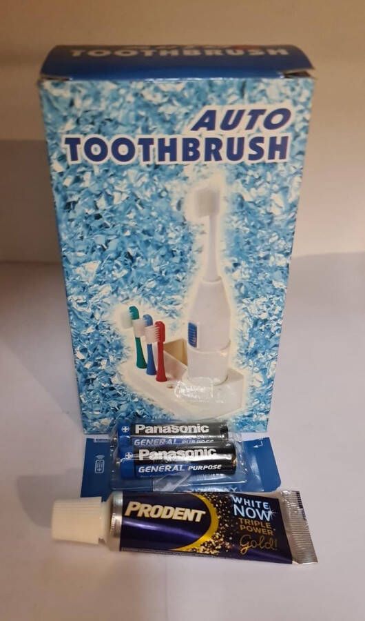 Auto toothbrush panasonic prodent Electrische Tandenborstel auto vakantie op reis incl.batt tandpasta